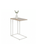 relaxdays Beistelltisch in Weiß/ Natur - (B)50 x (H)64 x (T)35 cm