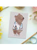 Mr. & Mrs. Panda Postkarte Arzt Herz ohne Spruch in Grau Pastell