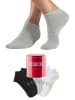 Bench Sneakersocken in hell grau meliert, weiß, schwarz, beige