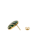 faina Women Earrings in Gold Green Black