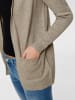 ONLY Lange Stretch Strickjacke Cardigan Mantel mit Taschen ONLLESLY in Beige