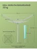 SONGMICS Wäscheständer Bunji in Silbern-Grün - (B)181 x (H)194 x (T)181 cm