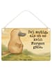 Mr. & Mrs. Panda Wandbild Holz Schnabeltier Mut Design mit Spruch in Weiß