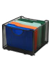 relaxdays Hängeregister Box in Schwarz - (B)39 x (H)26 x (T)34 cm