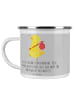 Mr. & Mrs. Panda Becher Emaille Neuanfang Scheidung mit Spruch in Heather Grey