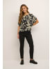 Kaffe Kurzarm-Bluse KAlokia Relaxed fit in Sand/Black Flower