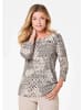 GOLDNER Blusenshirt Edles Printshirt mit Allover-Druck in beige / gemustert