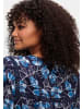 sheego Bluse in marine-gemustert