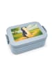 Mr. & Mrs. Panda Lunchbox Pinguin mHerzieren Design ohne Spruch in Blau Pastell