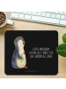 Mr. & Mrs. Panda Mouse Pad Pinguin Blumen mit Spruch in Schwarz