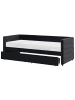 Beliani Einzelbett MARRAY in Schwarz - (W) 98 x (H) 70 x (L) 214 cm