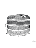 Beliani Pouf KANAM in Beige/Schwarz - (W) 45 x (H) 45 x (L) 45 cm