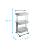 Intirilife Rollwagen mit 3 Ebenen in Weiß