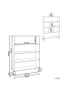 Beliani Bücherregal NANTON in Braun/Schwarz - (W) 105 x (H) 140 x (L) 30 cm
