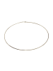 Schmuckador Halsreif Omega 1mm - 45cm - 585 Weißgold mit Schraubverschluss in gold