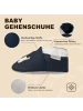 Bemesu  Krabbelschuhe aus echtem Leder mit Wildledersohle Dunkelblau Löwe