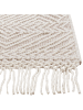 Beliani Geflochtener Teppich KESTEL in Beige/Braun - (W) 160 x (L) 230 cm