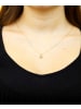 Diamant L'éternel Halskette mit Anhänger aus 375 Gelbgold mit Diamant mit Morganit