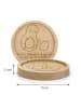Mr. & Mrs. Panda Holz Untersetzer Avocado Kern rollt mit Spruch in Transparent