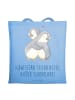 Mr. & Mrs. Panda Tragetasche Schwestern Liebe mit Spruch in Sky Blue