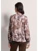 MADELEINE Hemdbluse mit Print und Stehkragen in espresso / multicolor