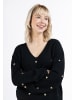 myMo Damen Strickpullover in Schwarz