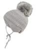 Sterntaler Strickmütze Pompon in rauchgrau