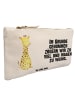 Mr. & Mrs. Panda Schminktasche Giraffe Zufrieden mit Spruch in Weiß