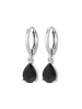 NAEMI Women Earrings in Silver Black