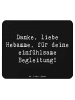 Mr. & Mrs. Panda Mouse Pad Spruch Liebe Hebamme mit Spruch in Schwarz