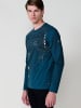 KOROSHI Langarm-t-shirt in petrol