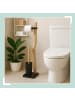 relaxdays WC Garnitur in Schwarz/ Natur - (B)23 x (H)78,5 x (T)18 cm