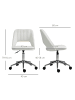 Vinsetto Bürostuhl-49B x 60T x 79-91H cm-Cremeweiß
