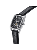Heritor Valentin Lederarmbanduhr mit Datumsanzeige in Silver/Black