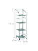 relaxdays Standregal in Mint - (B)33 x (H)115 x (T)28 cm