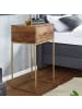 KADIMA DESIGN Nachttisch Mango Massivholz / Metall 40x75,5x35 cm Nachtschrank
