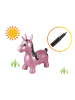 Lexibook Aufblasbares Hüpf-Einhorn Rosa mit Plüschbezug