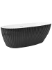 Beliani Freistehende Badewannen TEFE in Schwarz/Weiß - (W) 78 x (H) 58 x (L) 170 cm