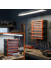 relaxdays Kleinteilemagazin in Schwarz/ Orange - (B)38 x (H)47 x (T)16 cm