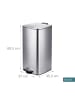 relaxdays Mülleimer in Silber - 60 Liter