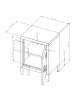 en.casa Nachtschrank Inari 2VE in Schwarz (H)57cm (B)40cm (T)30cm