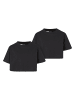 Urban Classics Urban Classics Cropped T-Shirts in black+black
