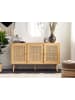 Beliani Sideboard PEROTE in Braun/Gold - (W) 120 x (H) 71 x (L) 40 cm