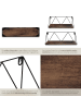 tectake 2er Set Wandregal Rockport Tiefe 13 cm, Industrial Holz dunkel, rustikal