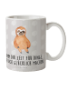 Mr. & Mrs. Panda Kinderpott Faultier Zufrieden mit Spruch in Grau Pastell