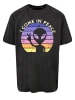 F4NT4STIC Oversize T-Shirt Alien Peace Sunset in schwarz