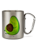 Mr. & Mrs. Panda Karabiner Becher Avocado Pfeifen ohne Spruch in Silber