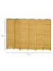 HOMCOM Paravent-270L x 1,7B x 180H cm-Naturholz