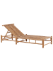 Beliani Gartenliege LIGURE in Heller Holzfarbton/Weiß - (W) 74 x (H) 72 x (L) 199 cm