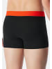 Schiesser Retro Short / Pant 95/5 Cotton in Schwarz / orange / beige